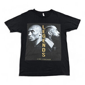 Kobe Bryant Shirt Adult MEDIUM Black Legends Live Forever Nipsey Hussle Hiphop